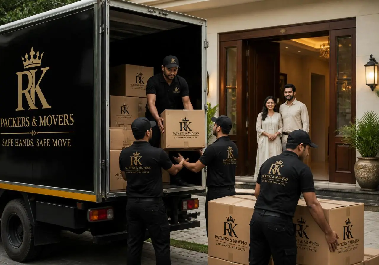 Unloading at luxury Indian home